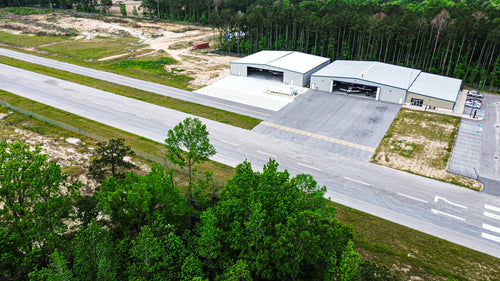 OPERATIONAL AIRFIELD AND HANGARS