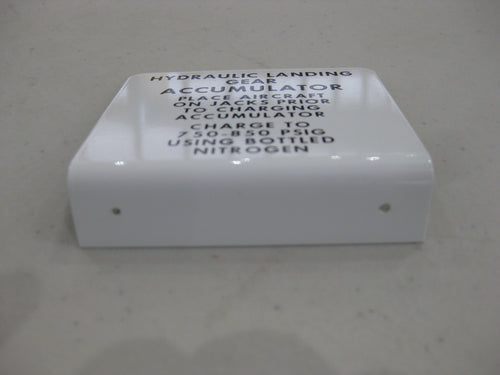 114-580345-1 HYD SERVICE INSTRUCTION PLATE