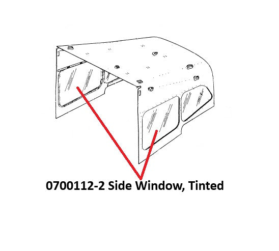 0700112-2 SIDE WINDOW, TINTED