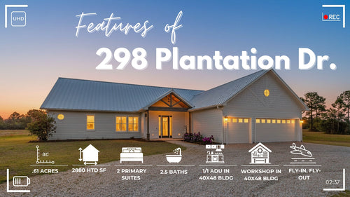 A PILOT’S DREAM: CUSTOM HOME W/DEEDED RUNWAY ACCESS AT COSTIN AIRPORT A51 PORT ST. JOE, FL
