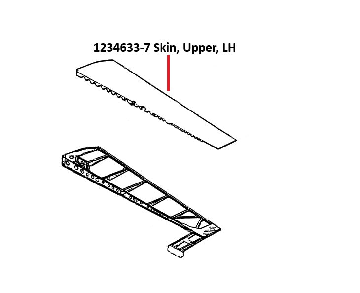 1234633-7 SKIN, UPPER, LH