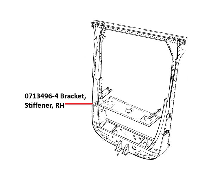 0713496-4 BRACKET, STIFFENER, RH