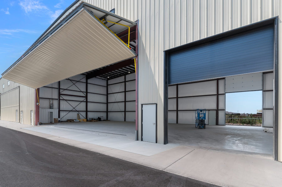 NEW 115 x 60 Hangar with RV Pullthrough and Bathroom