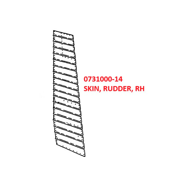 0731000-14 RUDDER SKIN, RH