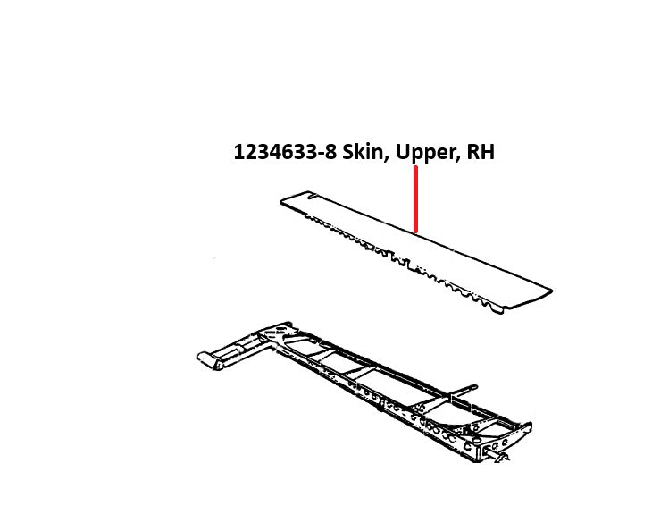 1234633-8 SKIN, UPPER, RH