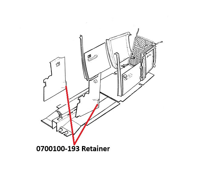 0700100-193 RETAINER, UPHOLSTERY