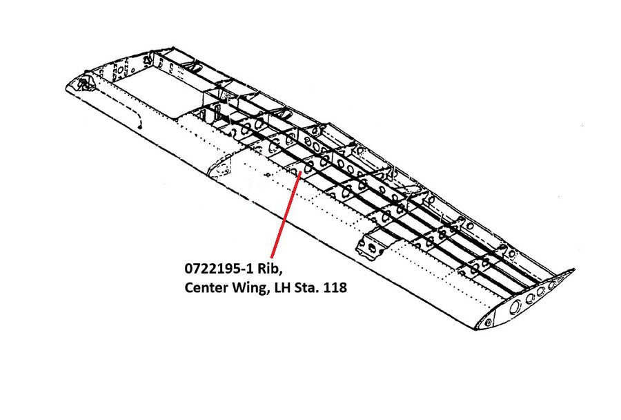 0722195-1 RIB, CENTER WING, STA. 118