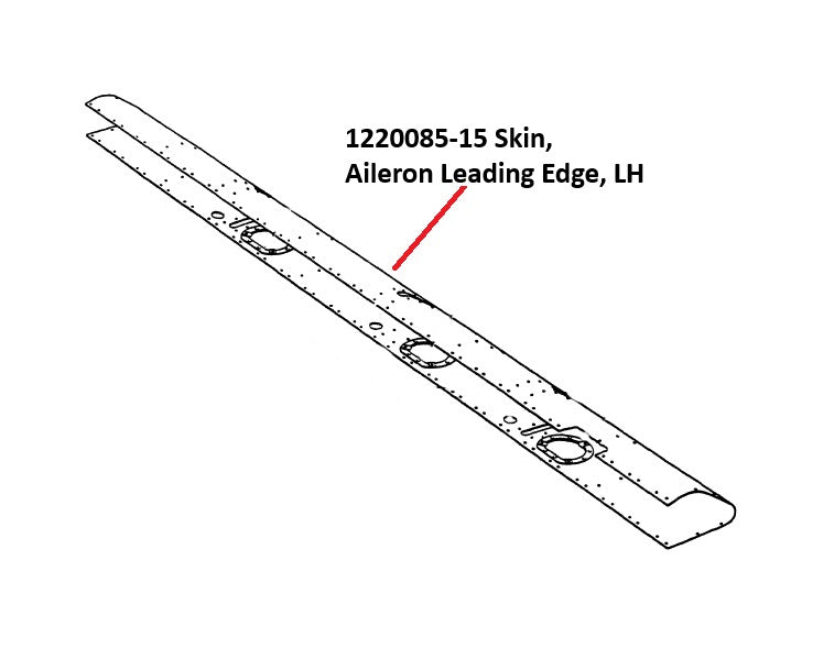 1220085-15 SKIN, AILERON LEADING EDGE, LH