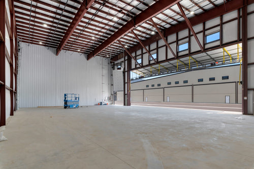 NEW 115 x 60 Hangar with RV Pullthrough and Bathroom