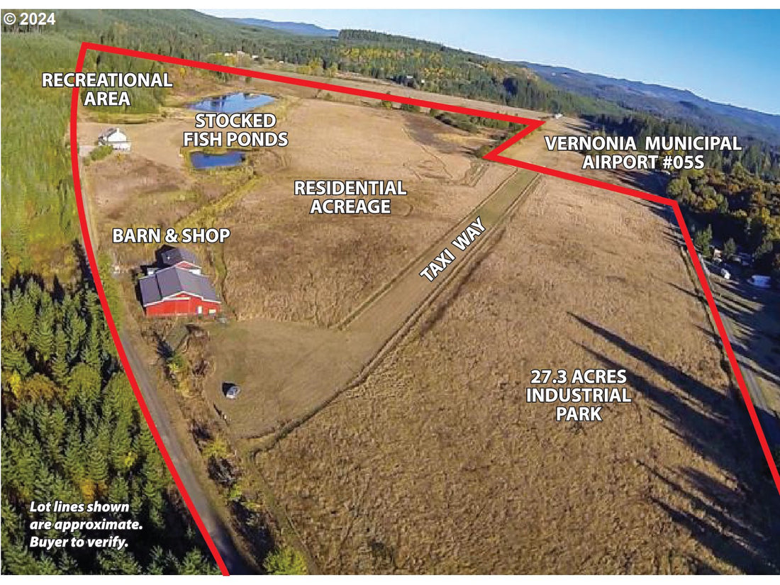 72 ACRES - OREGON - HOME, SHOP, BARN, 3 PONDS & TAXI WAY TO MUNI AP NEAR HILLSBORO