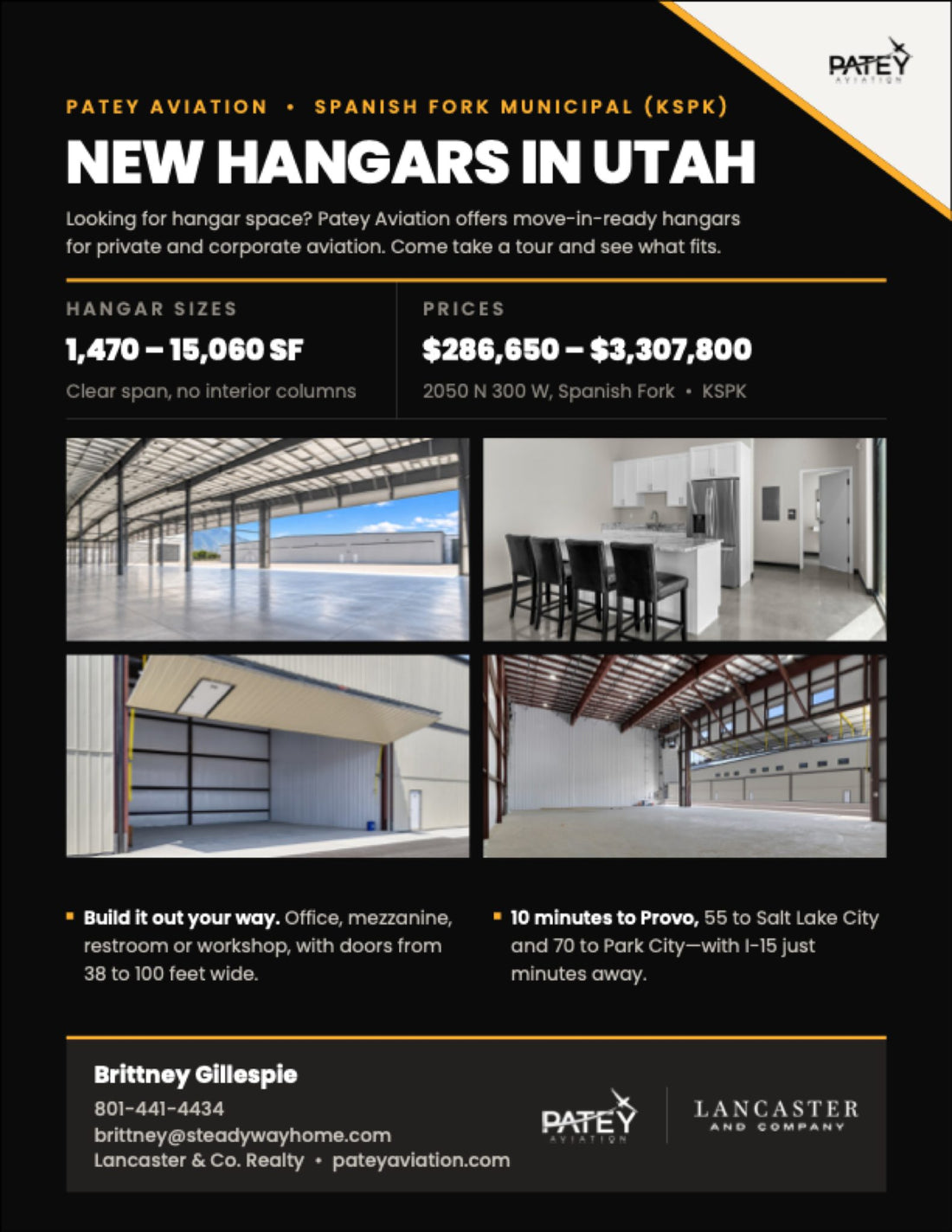 NEW HANGAR PROJECT IN UTAH