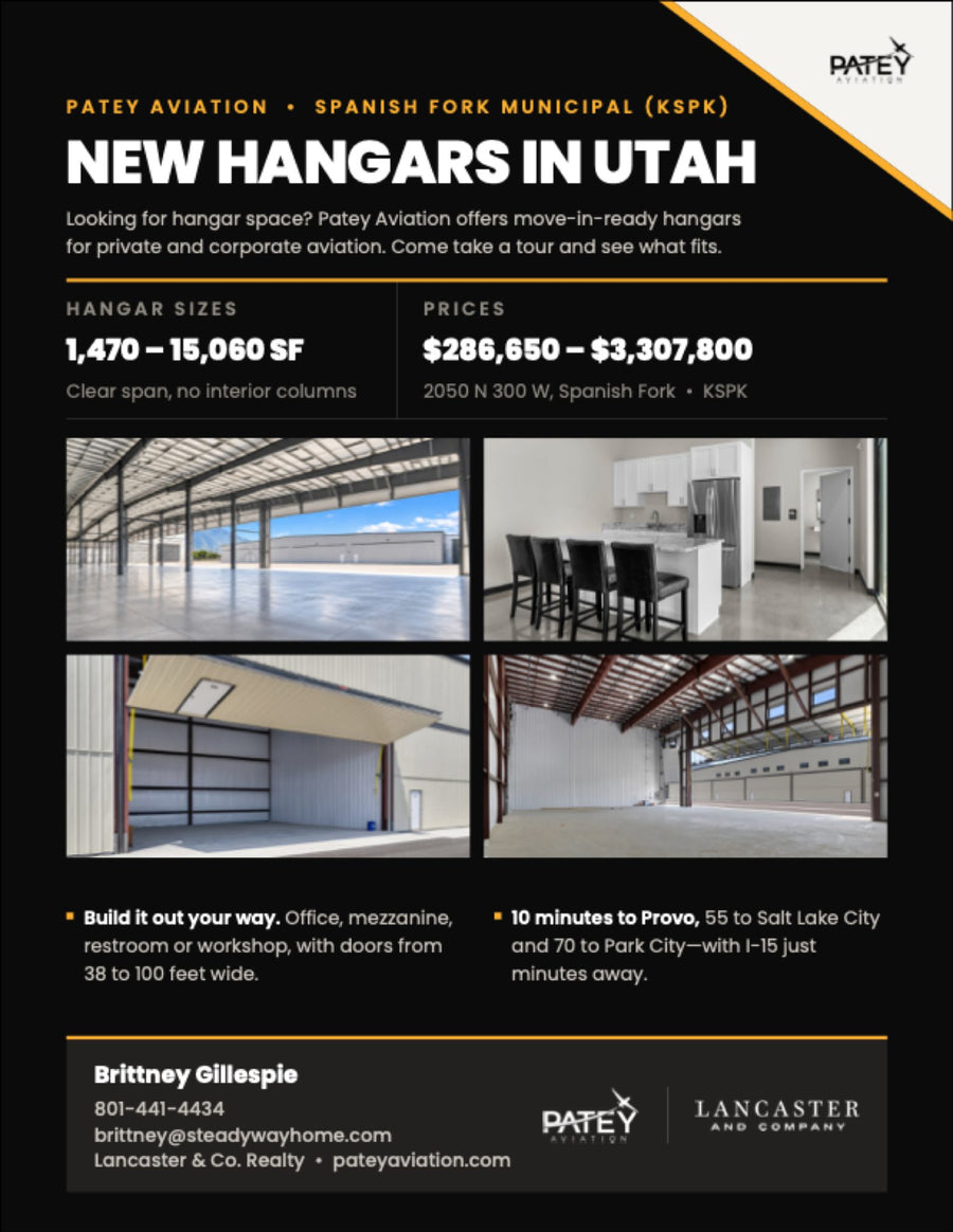 NEW HANGAR PROJECT IN UTAH