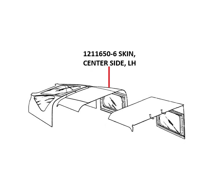 1211650-6 SKIN, CENTER, SIDE LH
