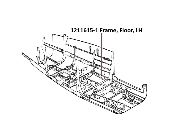 1211615-1 FRAME, FLOOR, LH