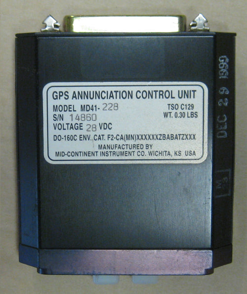 MD41-228 GPS ANNUNCIATION CONTROL UNIT