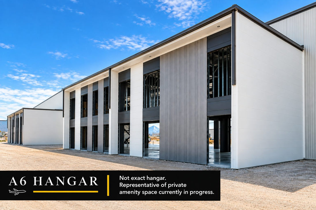 New Corporate Hangar at KSPK | 80' × 95' + Private Amenity Suite