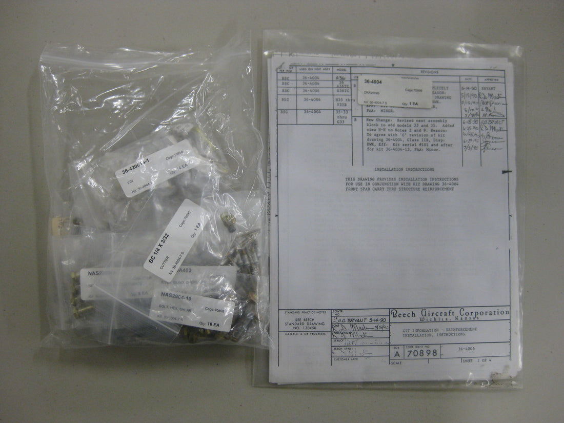 36-4004-7S FRONT SPAR CARRY THRU KIT